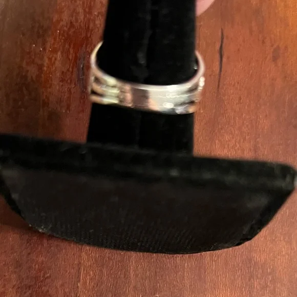 Triple Gemstone Statement Ring 925 Silver Garnet Amethyst Blue Topaz Size 8 #570 - Picture 7 of 7